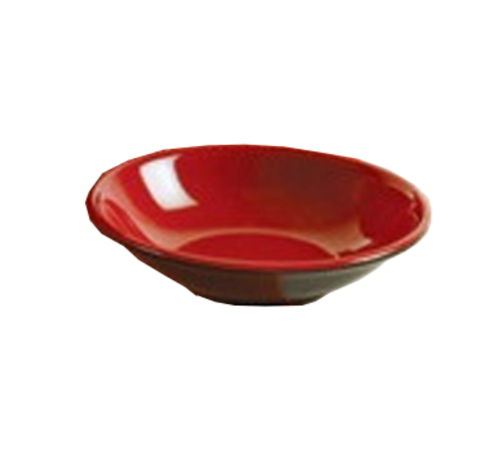 Yanco CR-1028 3 Oz. 3.75" Dia. Black and Red Melamine Round Two-Tone Sauce Dish