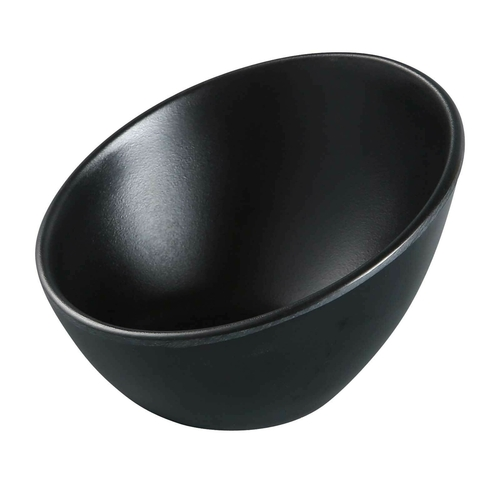 Yanco BP-3105 5 Oz. 5" W Melamine Tapered Side Asian Style Black Pearl Sheer Bowl