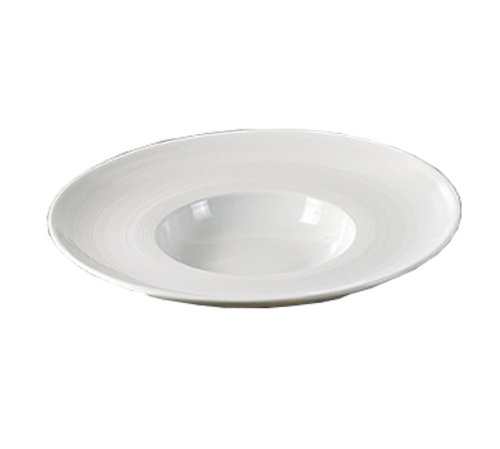 Yanco PA-612 12" Dia. Super White Porcelain Round Paris Dessert Plate