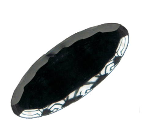 Yanco CAT-2024B 24" L x 10" W Black Melamine Oval Catering Platter