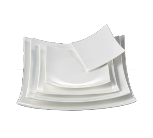 Yanco FU-105 4.5" W x 4.5" D Square Porcelain Fuji Sushi Plate