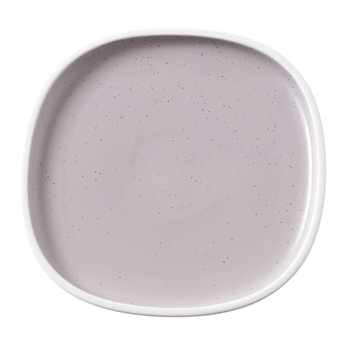Yanco DM-212 12.25" W Matte Light Lavender Porcelain Square Denmark Plate