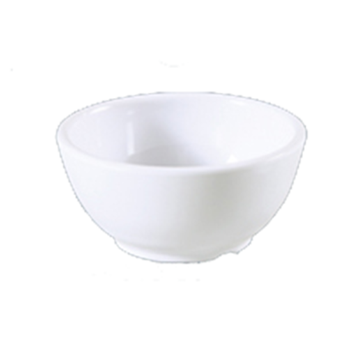 Yanco MS-504WT 10 Oz. 4.5" Dia. White Melamine Round Milestone Bowl