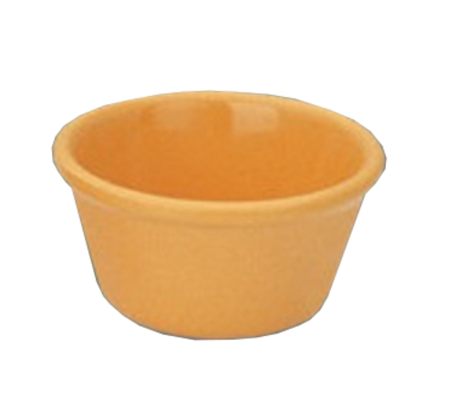 Yanco NC-538YW 4 Oz. Yellow Round Smooth Melamine Nu-Classic Ramekin