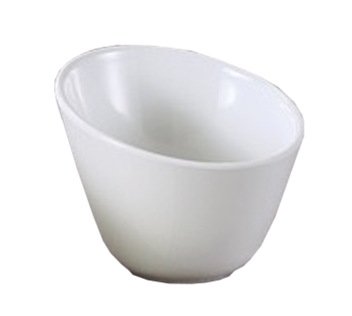 Yanco MD-306 26 Oz. 6.5" W White Melamine Round Slanted Milando Serving Bowl
