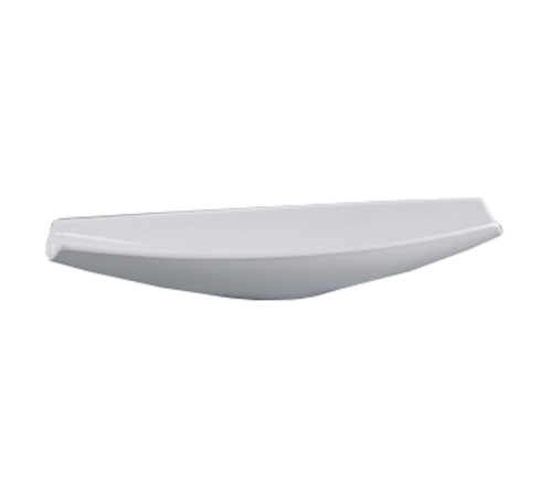 Yanco RM-312 12.5" L x 3.75" W White Melamine Oblong Deep Rome Boat Plate