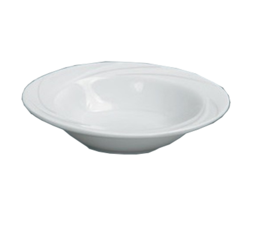 Yanco MM-32 3.5 Oz. Bone White Porcelain Round Miami Fruit Bowl