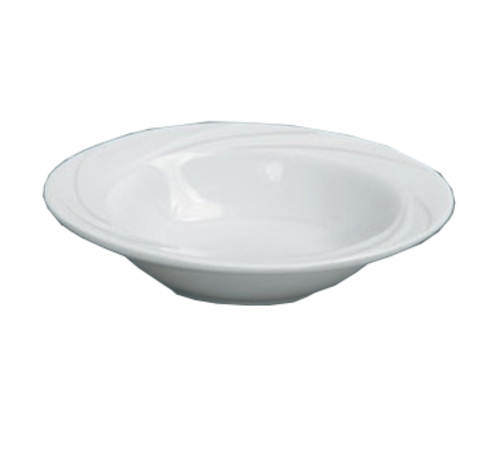 Yanco MM-32 3.5 Oz. Bone White Porcelain Round Miami Fruit Bowl
