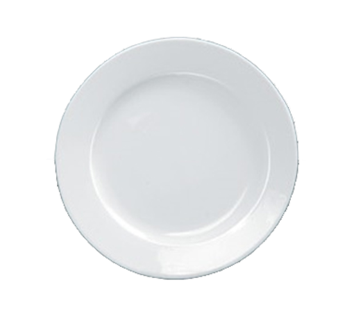 Yanco AC-8 9" Dia. Super White Porcelain Round Abco Plate