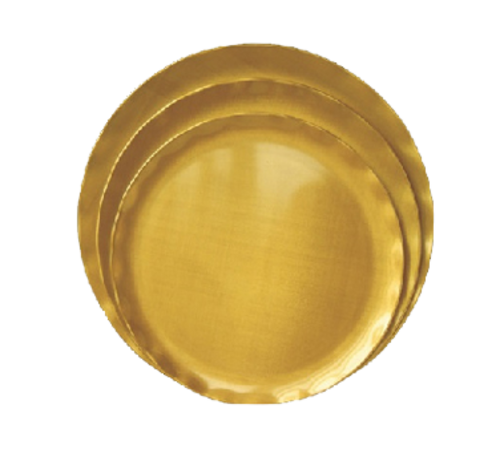Yanco CAT-1020G 20" Dia. Gold Melamine Round Catering Plate