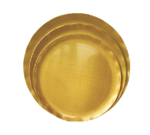 Yanco CAT-1020G 20" Dia. Gold Melamine Round Catering Plate