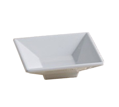 Yanco RM-103 3" L x 3" W White Melamine Square Rome Plate
