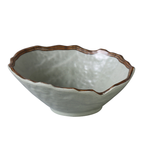 Yanco YO-5109 28 Oz. 9" Dia. Matte Green Melamine Round Yoto Sheer Bowl