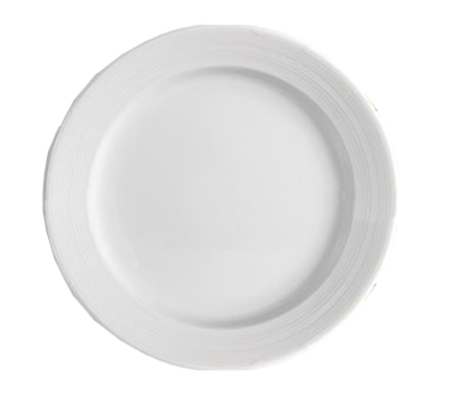 Yanco PA-110 10.5" Dia. Super White Porcelain Round Paris Plate