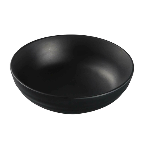 Yanco BP-3005 8 Oz. 5" W Melamine Round Asian Style Black Pearl Salad Bowl