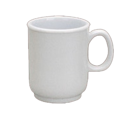 Yanco NS-901W 3" Dia. White Melamine Round Nessico Bulbous Mug