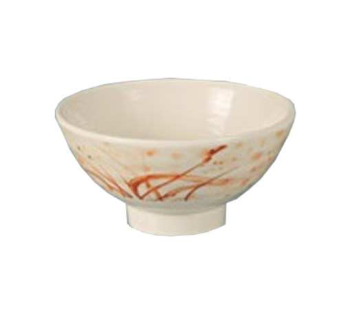 Yanco OR-5705 10 Oz. 4.75" Dia. Melamine Round Orchis Rice Bowl