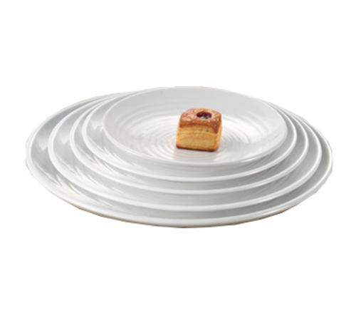 Yanco MD-112 11.5" Dia. White Melamine Round Milando Plate