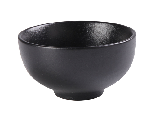 Yanco NB-804 9 Oz. Black Porcelain Round Noble Black Soup Bowl