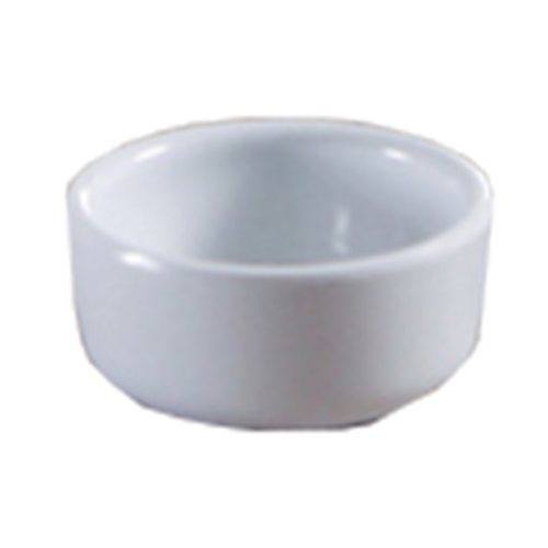 Yanco VE-002 2 Oz. White Melamine Round Venice Sauce Dish