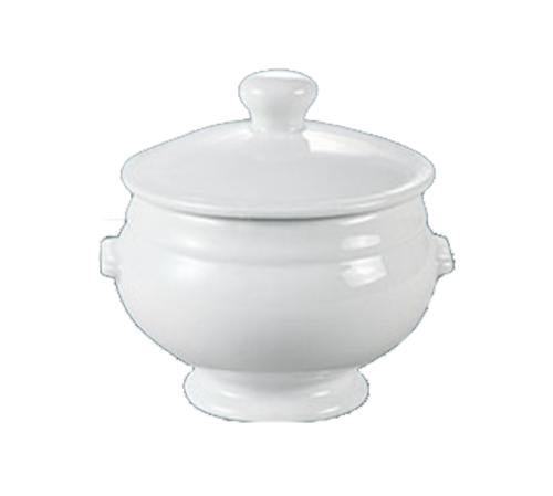 Yanco LB-12-L 12 Oz. White Round Porcelain Accessories Lion Bouillon