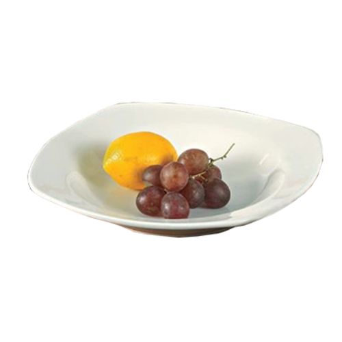 Yanco RE-511 22 Oz. American White Ceramic Square Recovery Pasta Bowl