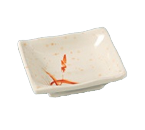 Yanco OR-2404 3.5 Oz. 4" W Melamine Square Orchis Sauce Dish