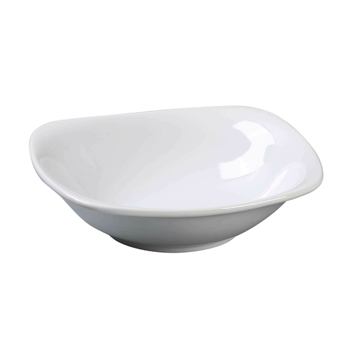 Yanco ML-2407 18 Oz. Super White Porcelain Square Main Land Bowl