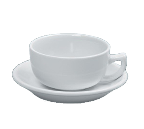 Yanco AC-56 14 Oz. White Porcelain Round Abco Cappuccino Cup