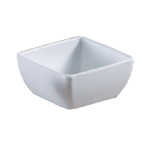 Yanco VE-004 6 Oz. 3.5" W White Melamine Square Venice Bowl
