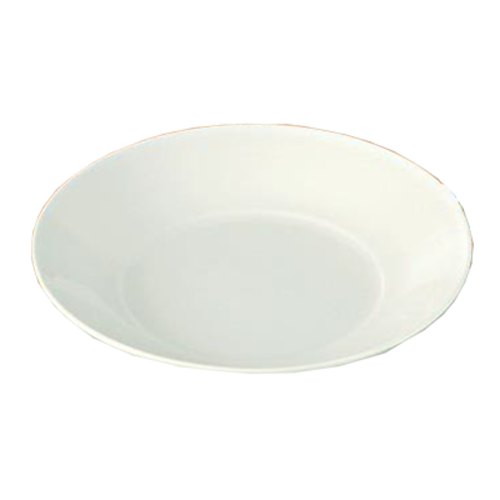 Yanco RE-213 13" Dia. American White Ceramic Round Recovery Salad Plate