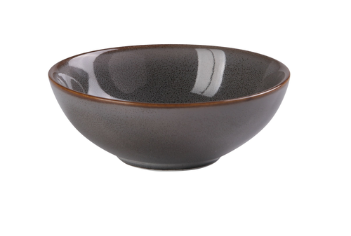 Yanco PK-808 44 Oz. Grey Porcelain Round Peocock Noodle Bowl