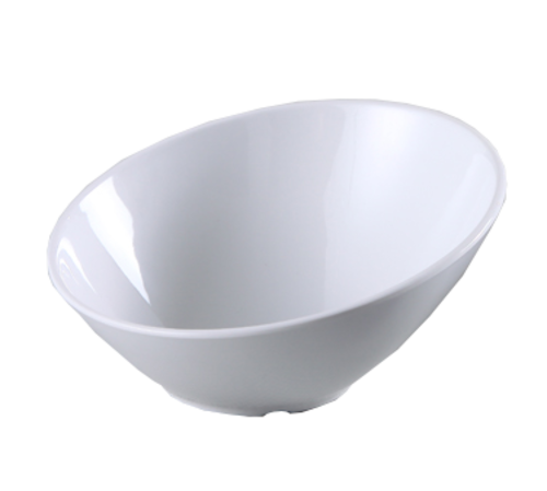 Yanco MD-308 16 Oz. 8" Dia. White Melamine Round Slanted Milando Sheer Bowl
