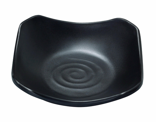 Yanco BP-0105 6 Oz. Melamine Square Asian Style Black Pearl Dish