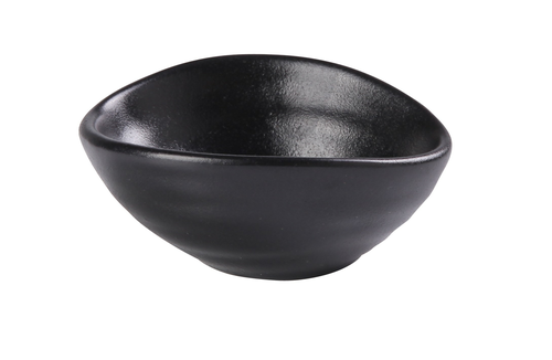 Yanco NB-803 2 Oz. Black Porcelain Round Noble Black Olive Bowl