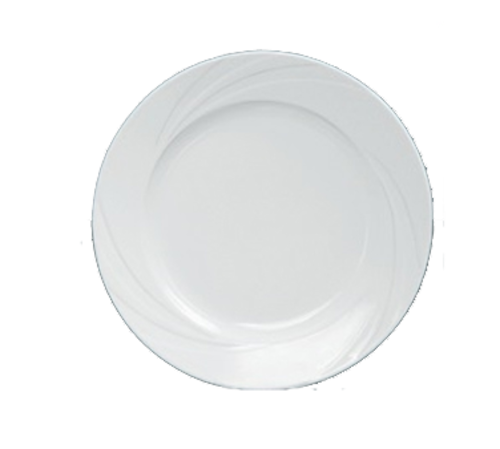 Yanco MM-9 9.75" Dia. Bone White Porcelain Round Miami Plate