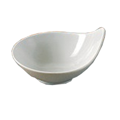 Yanco PA-405 3.5 Oz. Super White Porcelain Round Paris Ear Bowl