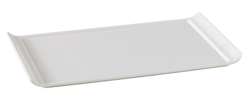 Yanco OK-1313 13" W White Melamine Rectangular Osaka Display Plate