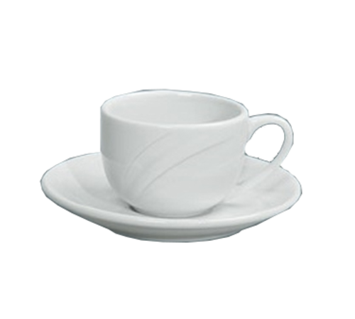 Yanco MM-55 4.88" W Bone White Porcelain Round Miami A.D. Saucer