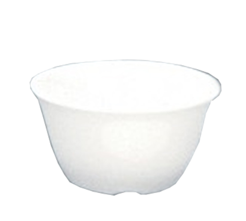 Yanco MS-303WT 7 Oz. 4" Dia. White Melamine Round Milestone Bouillon Cup