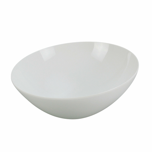 Yanco VE-207 22 Oz. White Melamine Round Venice Sheer Salad Bowl