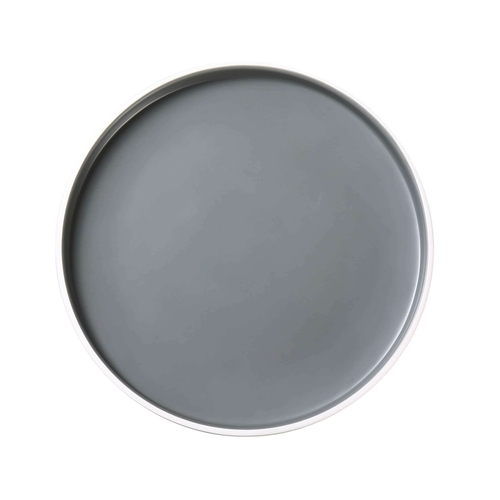 Yanco DI-308 8" Dia. x 0.75" H Gray Inside or White Outside Melamine Round Discover Plate