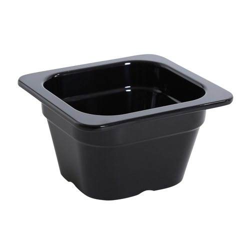 Yanco GN-707BK 0.9 L. Black Melamine Rectangular GN Pan