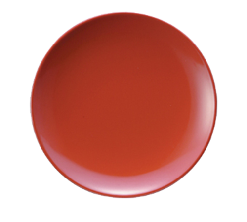 Yanco CR-1309 9" Dia. Black or Red Melamine Round Coupe Two-Tone Plate