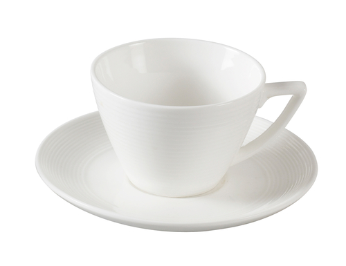 Yanco SH-002 6.25" W Bone White Porcelain Round Shanghai Saucer