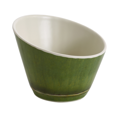 Yanco BA-406 32 Oz. 6.5" Dia. Melamine Round Bamboo Style Sheer Bowl