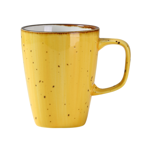 Yanco LY-503YL 10 Oz. Yellow Round Porcelain with Handle Lycon Mug