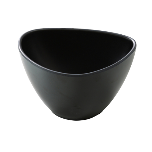 Yanco MO-306BK 16 Oz. 5.5" W Black Melamine Triangular Matte Moderne Bowl