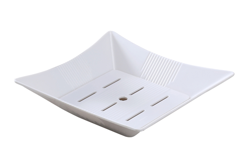 Yanco OK-2550 73.6 Oz. 16" W White Melamine Rectangular Osaka Seafood Bowl
