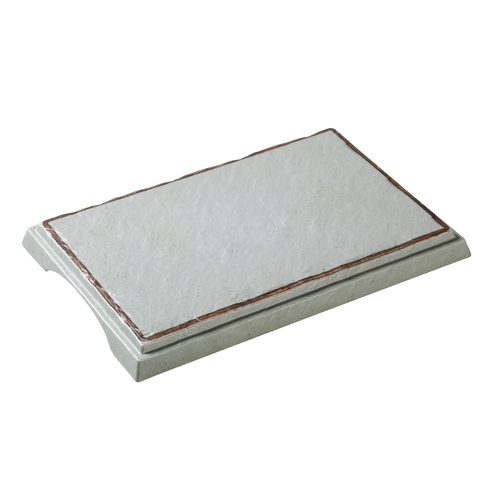 Yanco YO-4011 11" L X 7.5" W Matte Green Melamine Rectangular Yoto Display Plate with Foot